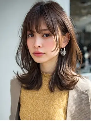 ミディアム 絶対可愛い暖色カラー 🌷うる艶🌷結奈✨のヘアスタイル