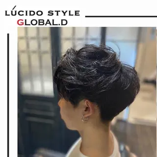 ショート カラー パーマ ヘアアレンジ メンズ キッズ ✂︎ショート、ボブ、 レイヤー🩵YUMIのヘアスタイル