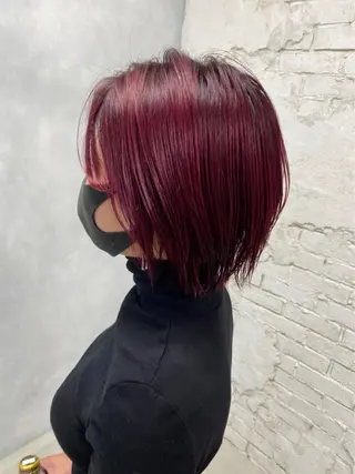 ショート カラー パーマ ヘアアレンジ メンズ キッズ ネイル マツエク・マツパ nameless髪質 改善ブリーチ心斎橋のヘアスタイル