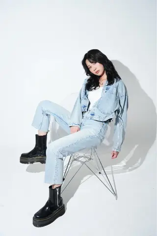 ロング カラー ヘアアレンジ 韓国×艶髪 さきのヘアスタイル