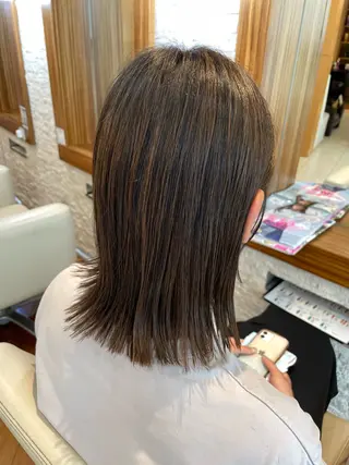 セミロング カラー 黒坂 唯奈 /パーマとボブ特化のヘアスタイル