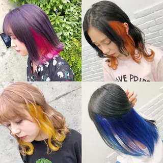 ミディアム カラー ヘアアレンジ メンズ キッズ 💟Chloe原宿店 🩶ハイトーンのヘアスタイル