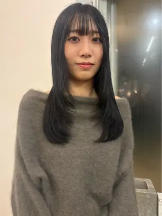 セミロング 大阪デザインカラー/ カットモデル募集のヘアスタイル