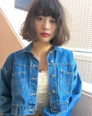 ミディアム カラー パーマ 🎊LUZ🎊_公 式_🩵髪質改善🩵のヘアスタイル