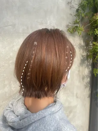 ミディアム 石川 舞のヘアスタイル