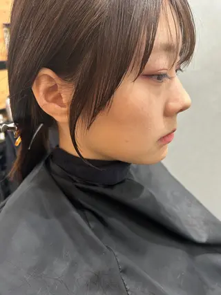 セミロング カラー 久木原 ゆりのヘアスタイル