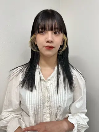 セミロング カラー aya/ブリーチ/ ボブ/ショートのヘアスタイル