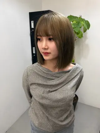 ミディアム カラー ゆうと/ブリーチモデ ル/ストレートモデルのヘアスタイル