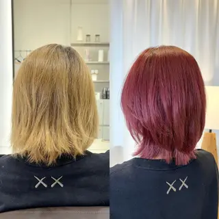 ミディアム EIGHT plum TOKIOリミテッドのヘアスタイル