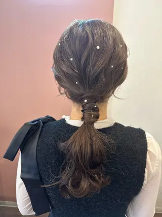 セミロング ヘアアレンジ pep natsumiのヘアスタイル