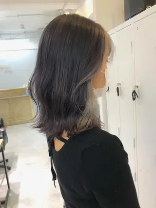 ミディアム カラー 山崎 俊介のヘアスタイル