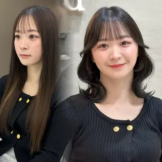 ミディアム 縮毛矯正/韓国ヘア /レイヤー🎀ミズキのヘアスタイル