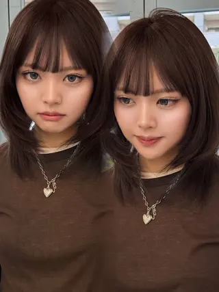 ミディアム nico☺︎🎀 miyuのヘアスタイル