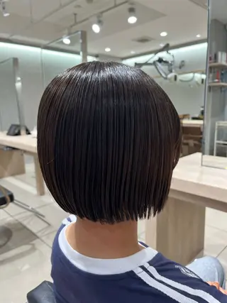 ミディアム パーマ 巖本 真希のヘアスタイル