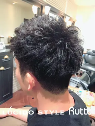 ショート パーマ アザマ　ヤスカツ _rosso 川口のヘアスタイル