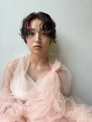 ミディアム パーマ さとう あやかのヘアスタイル