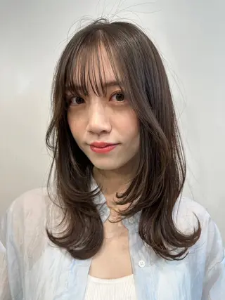 セミロング 白髪率別白髪ぼかし /なおき/表参道のヘアスタイル