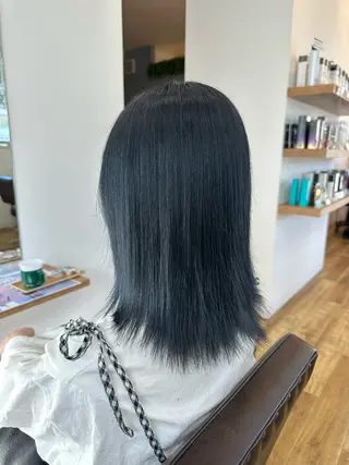 セミロング カラー 髪質改善・縮毛矯正 💎ASUKAのヘアスタイル