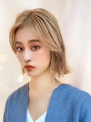 ショート カラー レイヤー専門家 ダブルカラー修のヘアスタイル