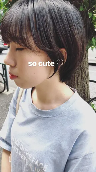 ショート せこぐち まいのヘアスタイル