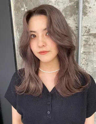 セミロング カラー Pia ツボイ ケイタのヘアスタイル