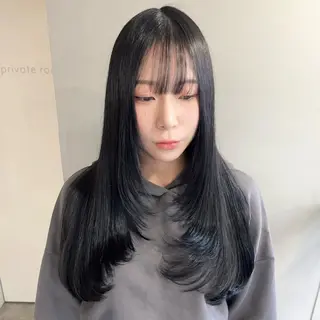 ロング カラー 韓国ヘア/ 髪質改善特化谷名勇輝のヘアスタイル