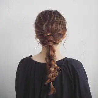 セミロング ヘアアレンジ 🫧透明感カラー/ ボブ/小笠原汐海🪽のヘアスタイル