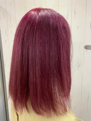 セミロング カラー 🧡可愛い色落ち🧡 ハイトーン特化🧡のヘアスタイル