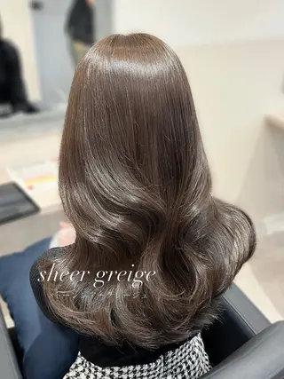 セミロング Nerine 北千住所属・aoi/韓国ヘア/ 透明感カラーのヘアスタイル