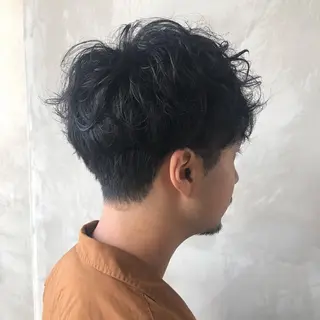 ショート カラー パーマ ヘアアレンジ メンズ 顔周りカット・相談 レイヤーも◎しずくのヘアスタイル