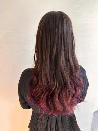 ロング カラー パーマ 🌈ハイトーン髪質改 善🌈polon🌟のヘアスタイル