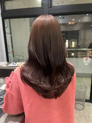 ロング 髪質改善×ブリーチ 無しWカラー🫧天神のヘアスタイル