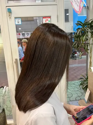 カラー 艶髪🥣透明感カラー 🫧前田奈津実のヘアスタイル