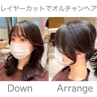 ミディアム 韓国ヘア🇰🇷髪質 改善たけるのヘアスタイル