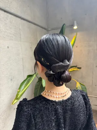 ミディアム ヘアアレンジ 艶カラー/ヘアセット 着付け　ふうか　渋谷のヘアスタイル
