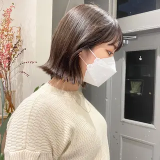 ショート カラー ボブ/ミニボブ 透明感カラーkadoのヘアスタイル