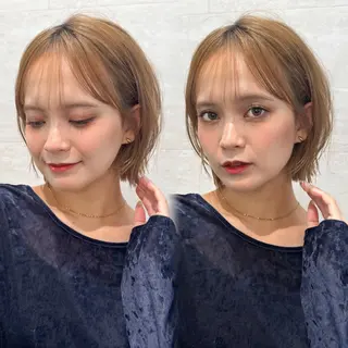 ミディアム 🫧ボブ／縮毛矯正／ 韓国／ゆーな🫧のヘアスタイル