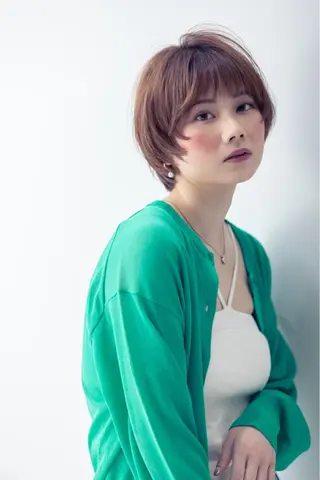 ショート コテ巻きパーマ/韓国 パーマ/佐野のヘアスタイル