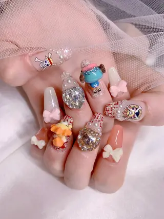 ネイル 3Dアートネイル💗 都築レナのネイルデザイン