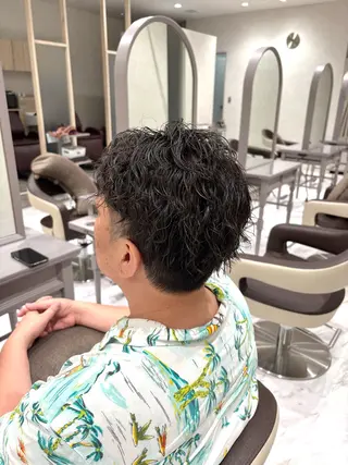 パーマ メンズ レディース募集中🎀 陸 愛夏のヘアスタイル