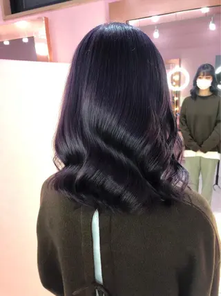 セミロング ハイトーン/透明感 髪質改善/rinaのヘアスタイル