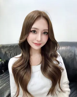 ロング カラー ANKH CROSS 🦋mako🦋のヘアスタイル