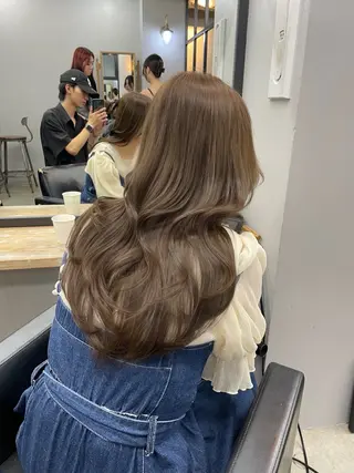 ロング カラー 新宿/韓国ヘア/ 髪質改善ストレートのヘアスタイル