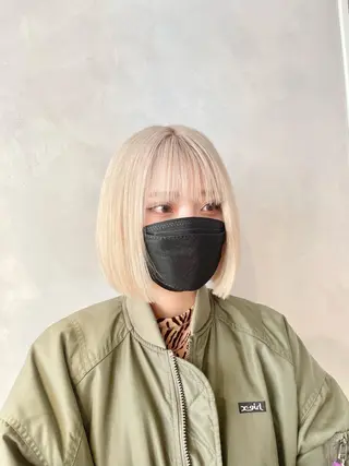ショート カラー ハイトーン×レイヤー ／遠藤将太のヘアスタイル
