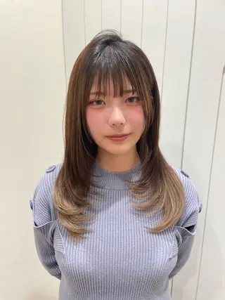 ロング カラー レイヤー／大宮／韓国 🤍AYA🤍のヘアスタイル