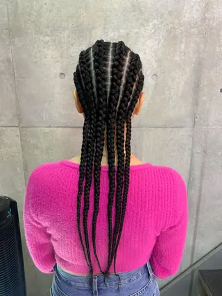 ロング ヘアアレンジ HARURU🪮✨ ブレイズ海外ヘアのヘアスタイル