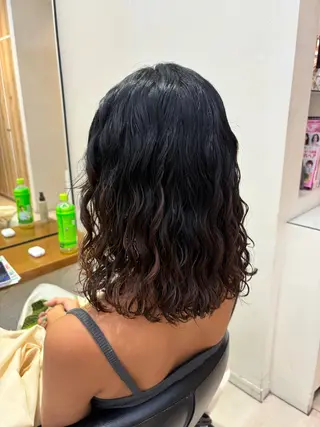 ミディアム コテ巻き風パーマ🫧 麻尋のヘアスタイル