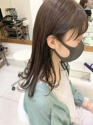 セミロング カラー 似合わせカラー/艶 髪質改善/ヨシザキのヘアスタイル