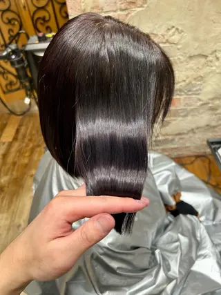 ミディアム カラー パーマ 新宿✨顔周りカット 韓国ヘア/坂本亜裟海のヘアスタイル