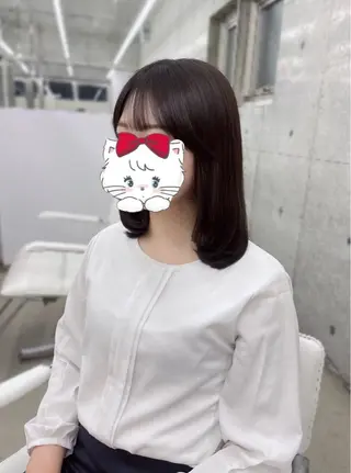 ミディアム 𝑨𝑴𝑰 🎀 モテガーリーヘア🤍のヘアスタイル